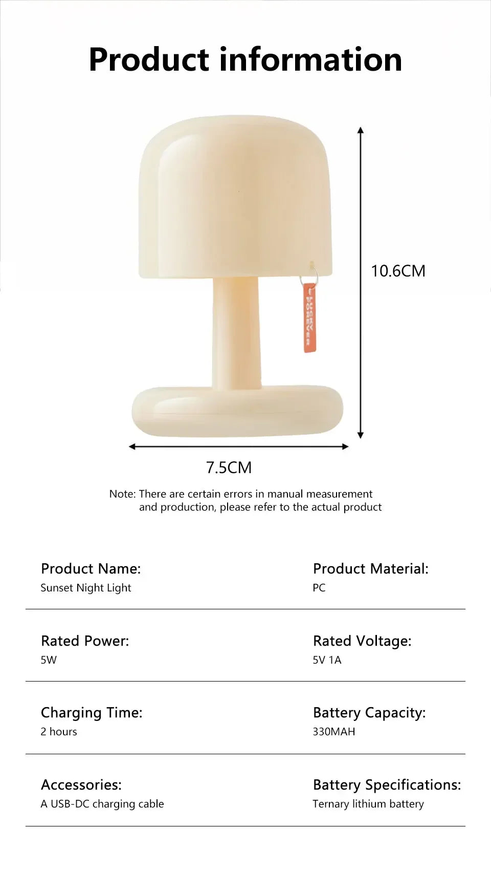 Rechargeable Sunset Lamp