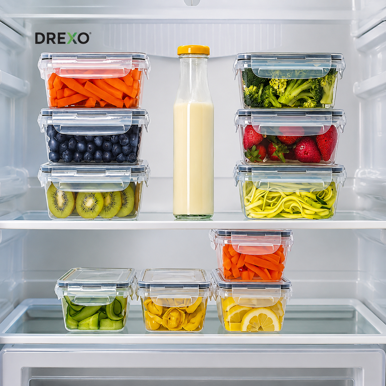 FreshLock Produce Saver™ – 4-Piece Airtight Fruit & Vegetable Storage Set