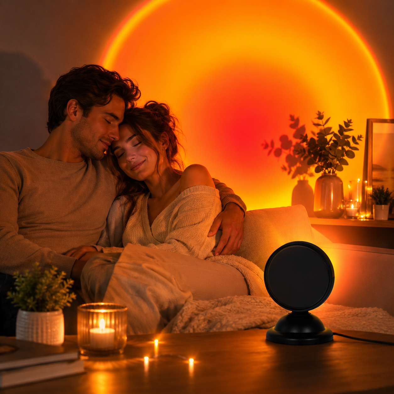 Drexo™ Sunset Projection Lamp – 16 Color LED Mood Light for Cozy Rooms & Home Decor