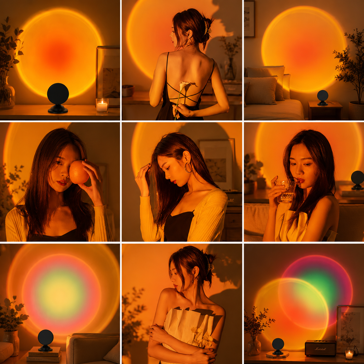 Drexo™ Sunset Projection Lamp – 16 Color LED Mood Light for Cozy Rooms & Home Decor