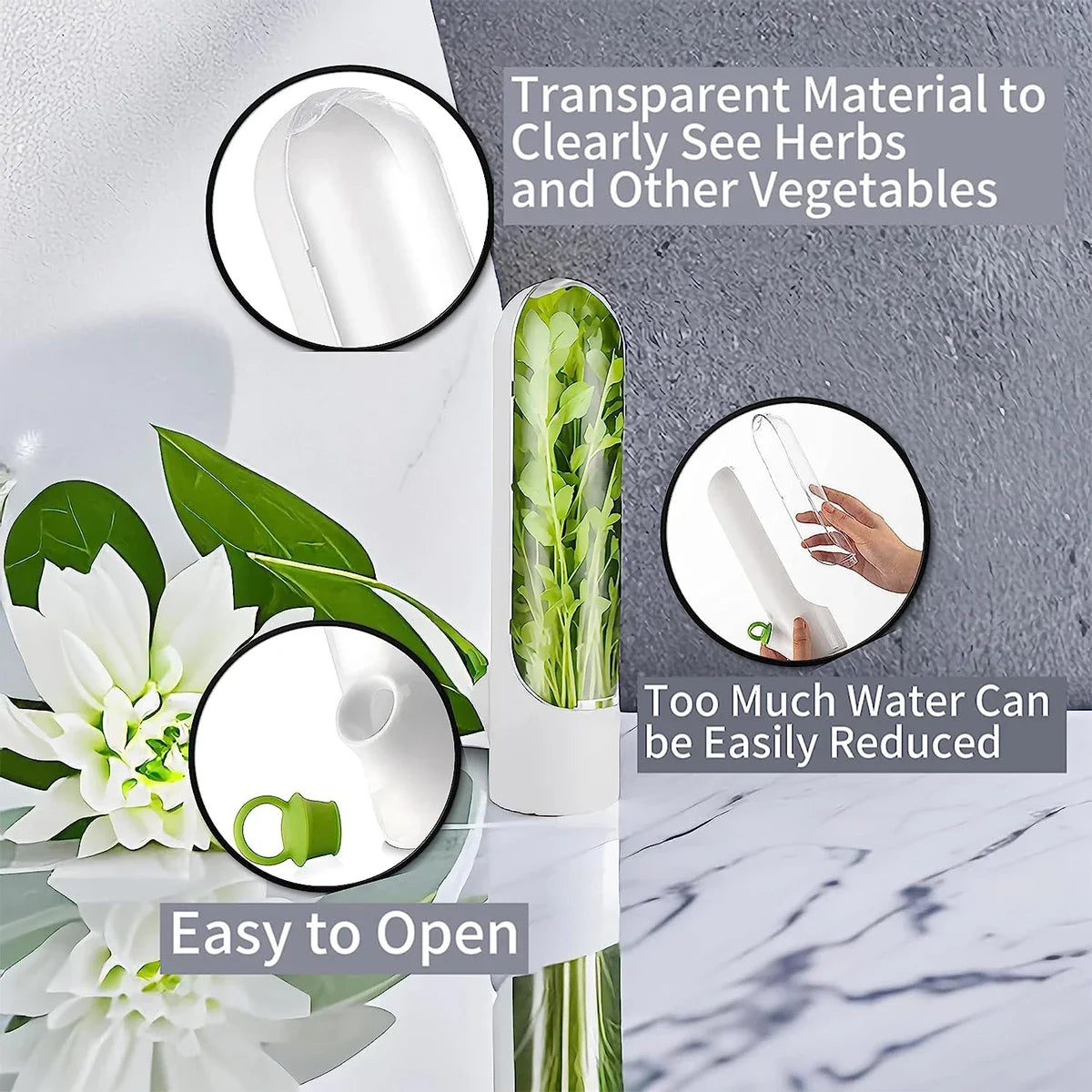 Fresh Herb Keeper™ – Refrigerator Herb Storage Container