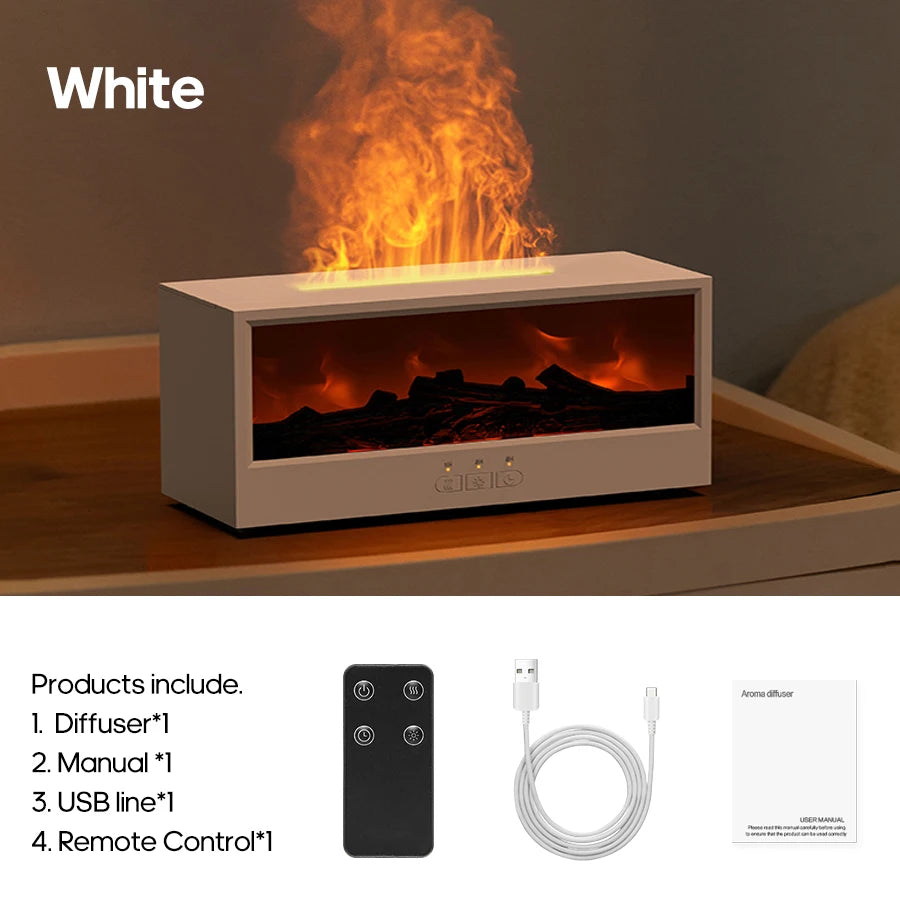 Fireplace Aroma Diffuser™ – Flame Mist Humidifier with Remote