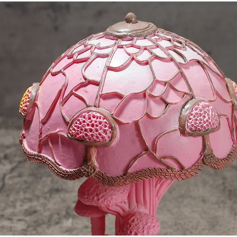 Stained Glass Mushroom Lamp