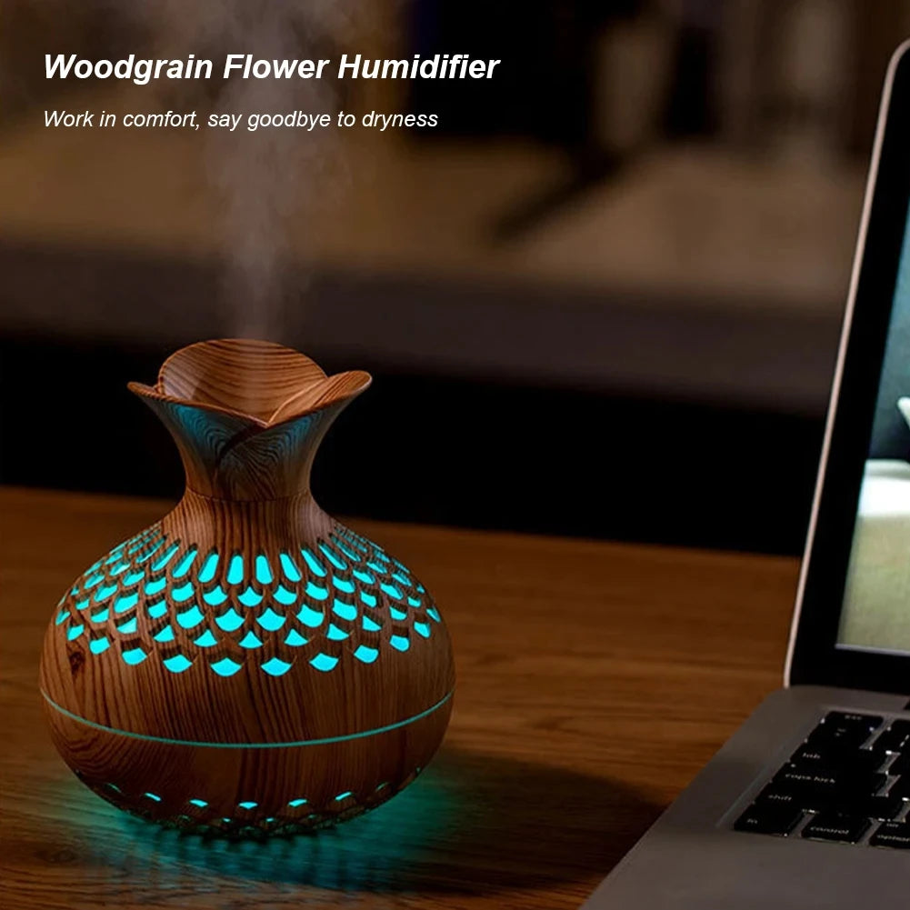 Natural Wood Aroma Humidifier