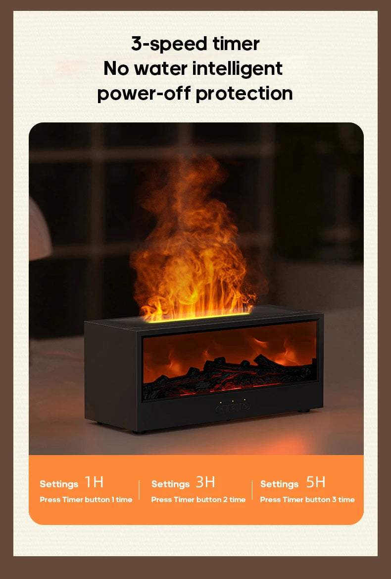 Fireplace Aroma Diffuser™ – Flame Mist Humidifier with Remote