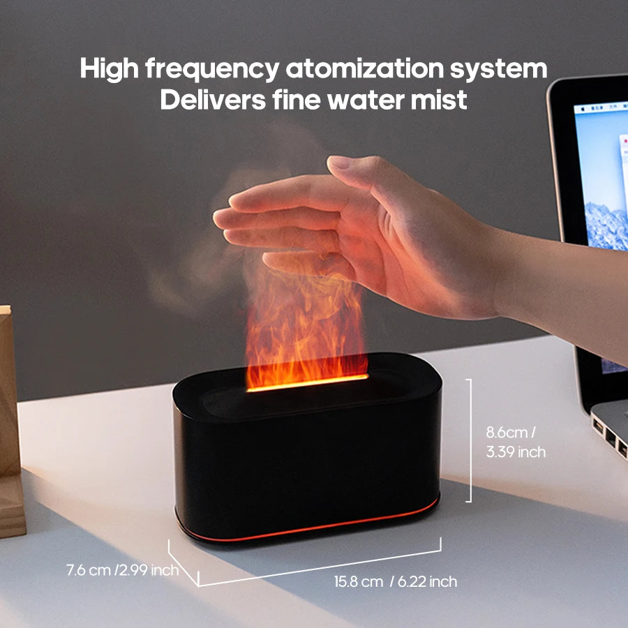 FlameMist™ Aroma Diffuser – Ultrasonic Essential Oil Humidifier