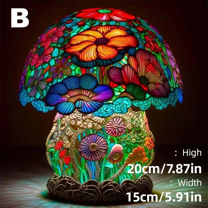Stained Glass Mushroom Lamp