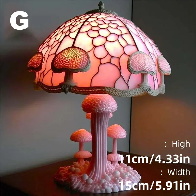 Stained Glass Mushroom Lamp