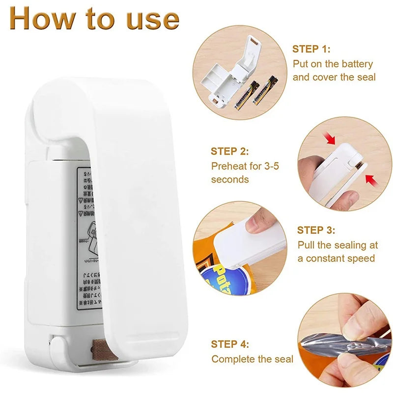 Mini Bag Sealer – Keep Food Fresh Longer