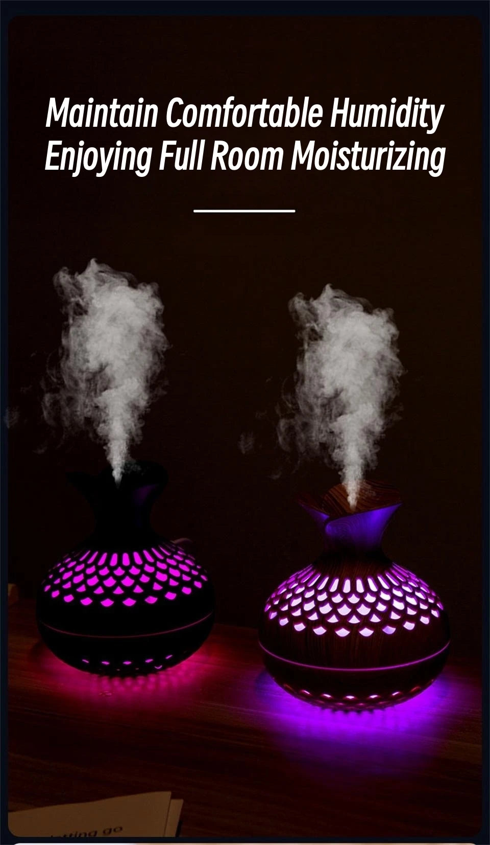 Natural Wood Aroma Humidifier