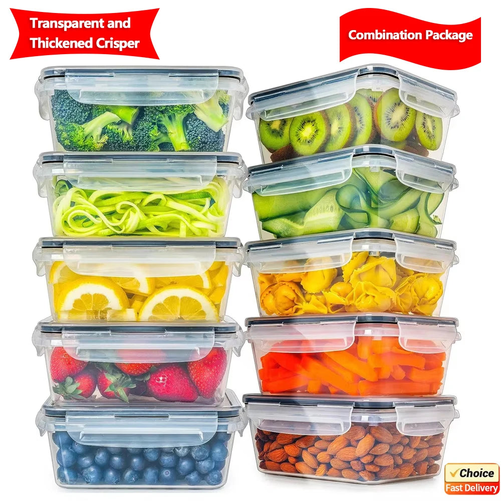 FreshLock Produce Saver Containers™ – 4-Piece Airtight Fridge Storage Set