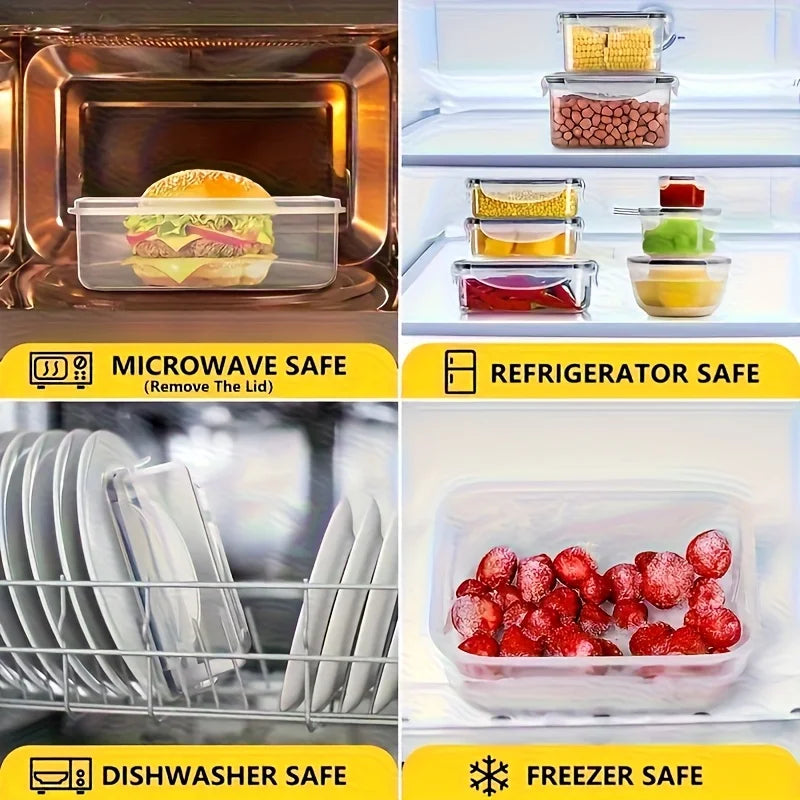 FreshLock Produce Saver Containers™ – 4-Piece Airtight Fridge Storage Set