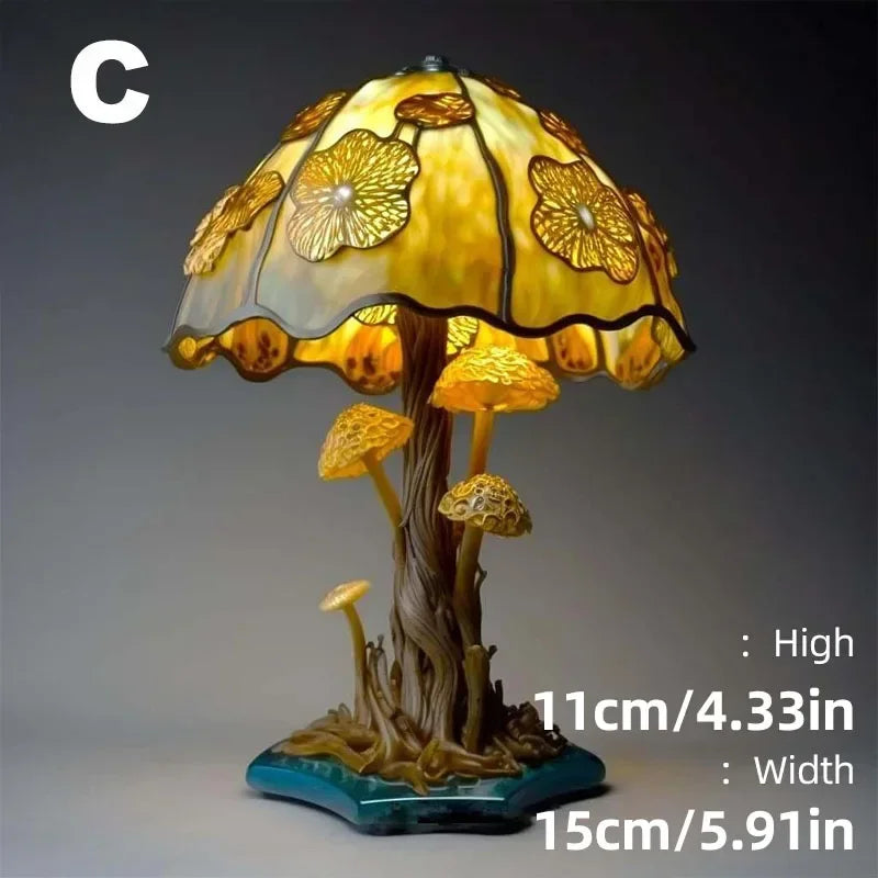 Stained Glass Mushroom Lamp