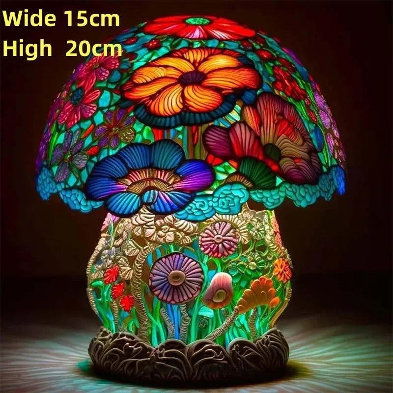 Stained Glass Mushroom Lamp