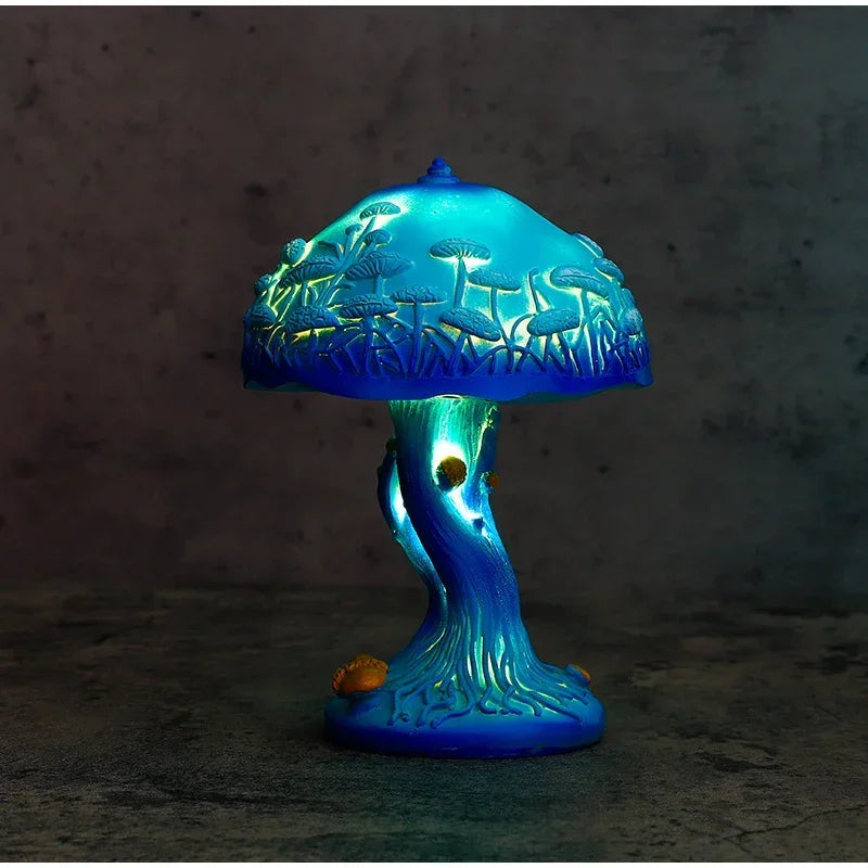 Stained Glass Mushroom Lamp