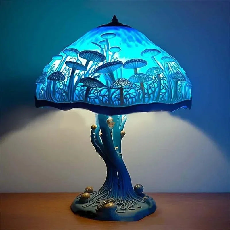 Stained Glass Mushroom Lamp