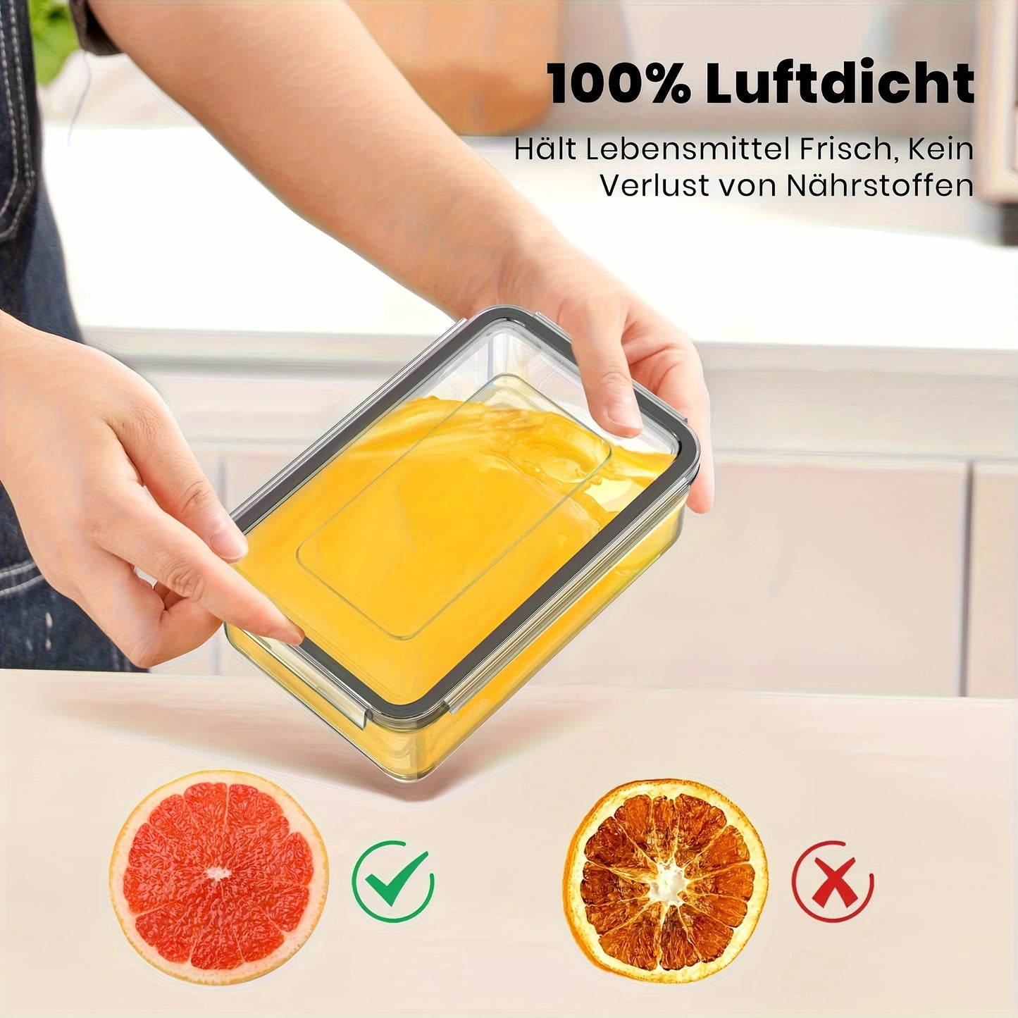 FreshLock Produce Saver Containers™ – 4-Piece Airtight Fridge Storage Set