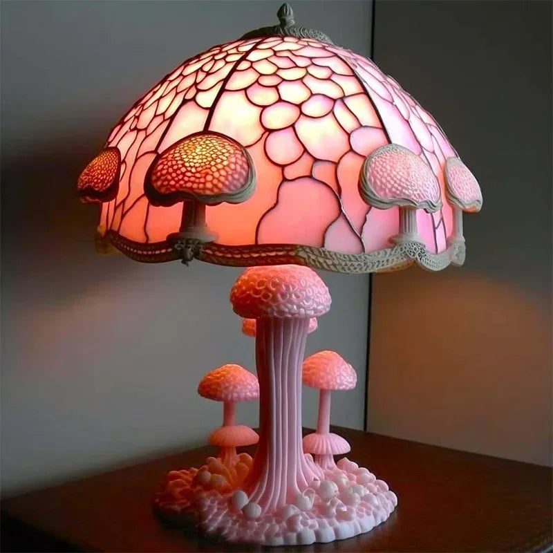Stained Glass Mushroom Lamp