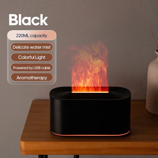 FlameMist™ Aroma Diffuser – Ultrasonic Essential Oil Humidifier