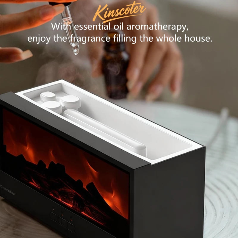 Fireplace Aroma Diffuser™ – Flame Mist Humidifier with Remote