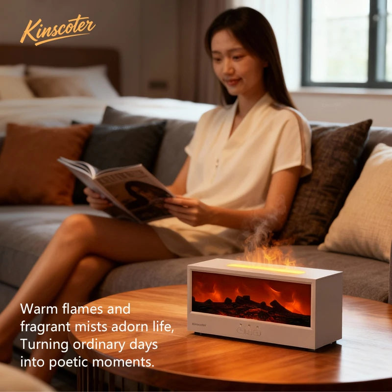 Fireplace Aroma Diffuser™ – Flame Mist Humidifier with Remote