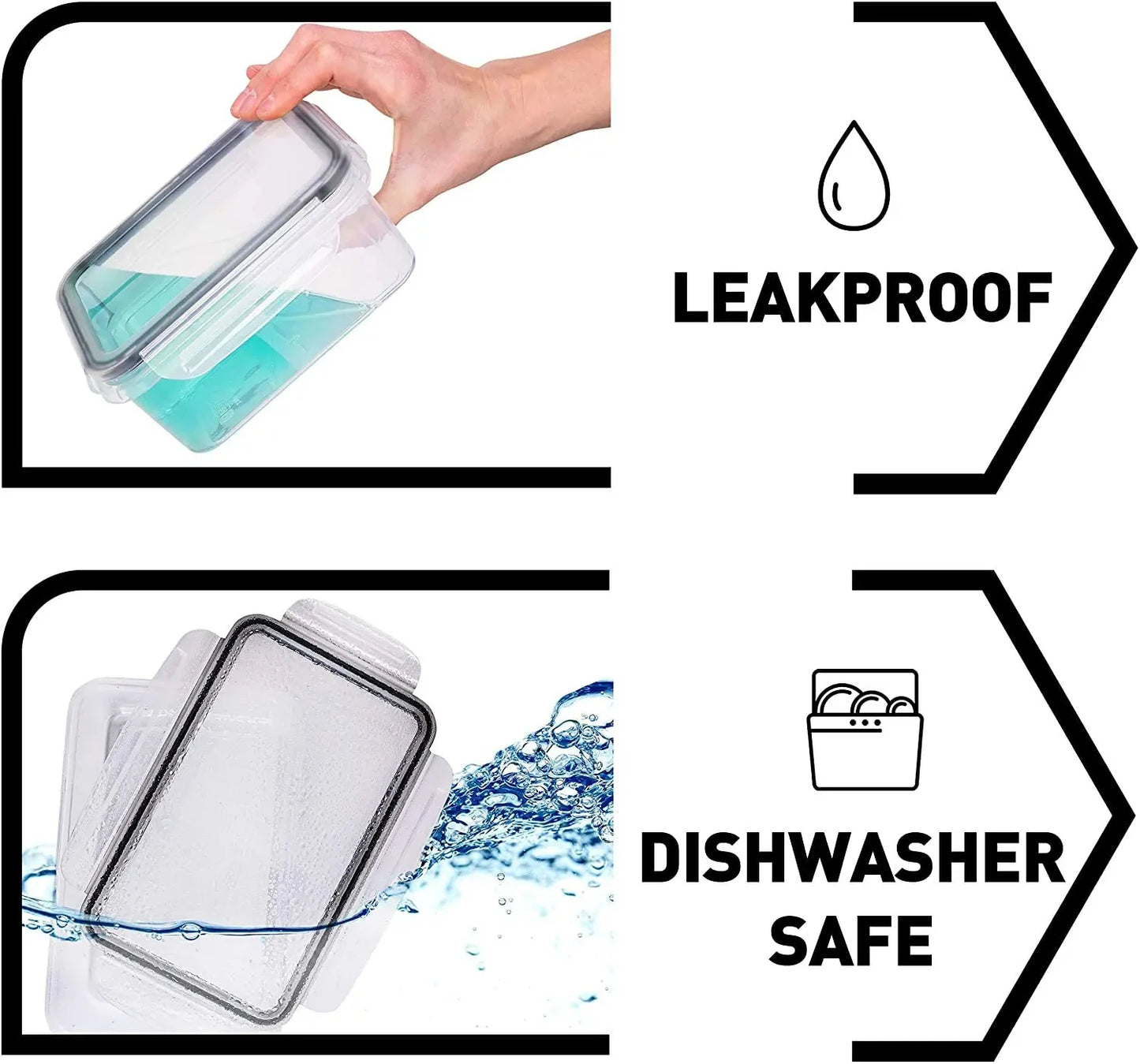 FreshLock Produce Saver Containers™ – 4-Piece Airtight Fridge Storage Set
