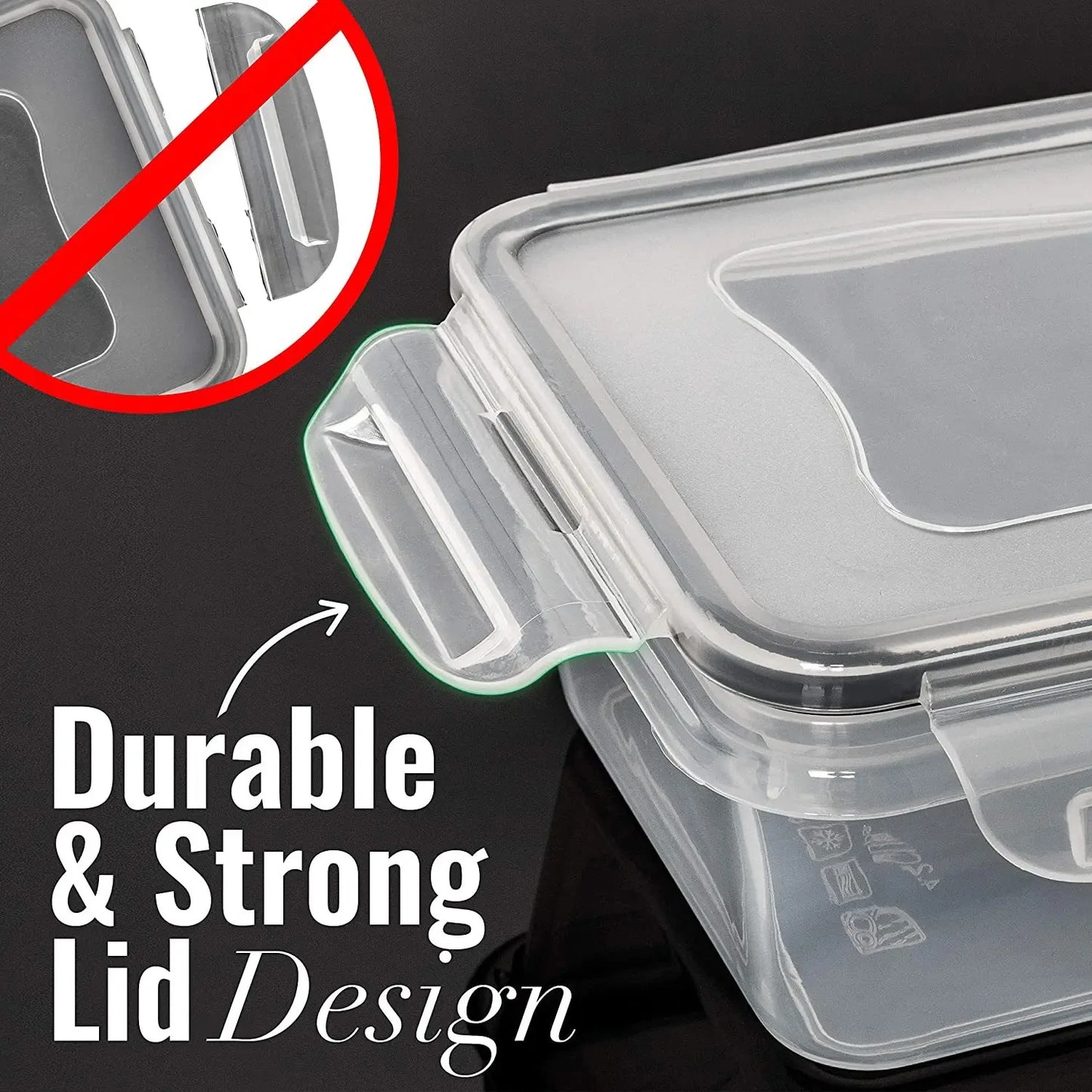 FreshLock Produce Saver Containers™ – 4-Piece Airtight Fridge Storage Set