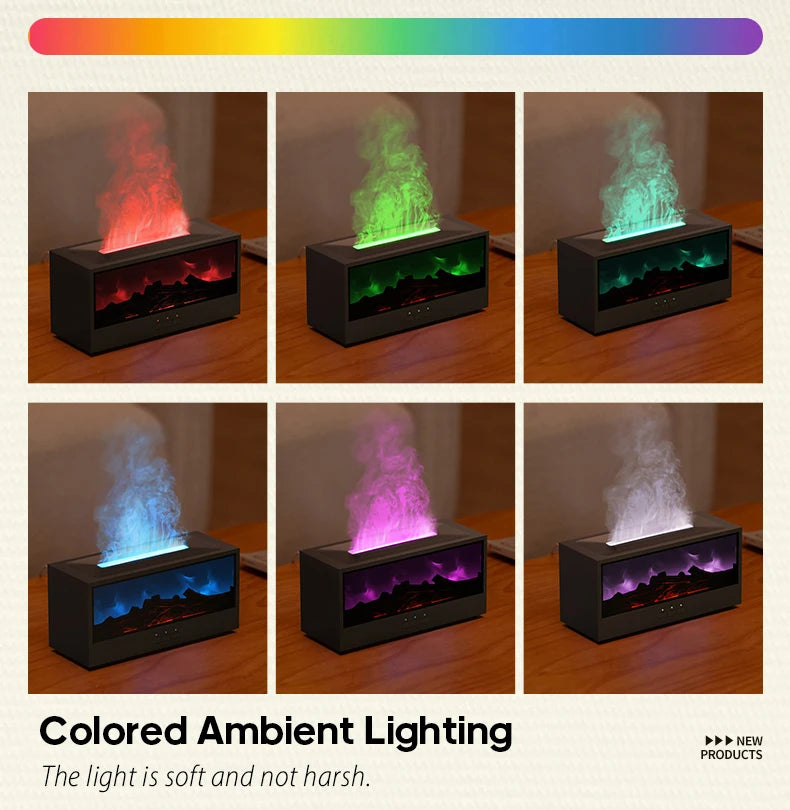 Fireplace Aroma Diffuser™ – Flame Mist Humidifier with Remote