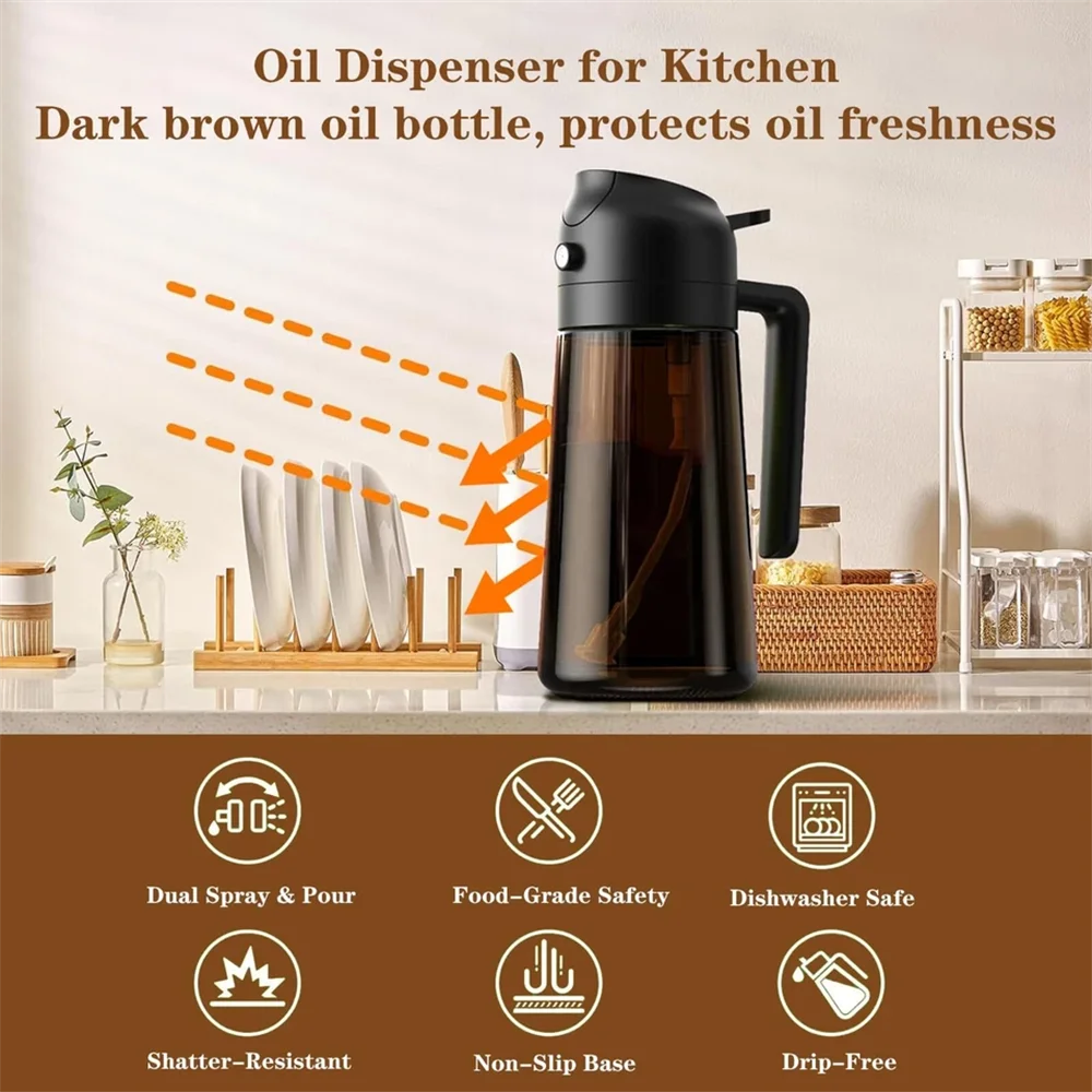 2-in-1 Oil Sprayer – Smart Cooking & Salad Bottle